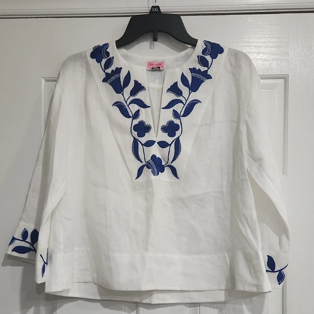 Kate Spade Linen Blouse Size Small